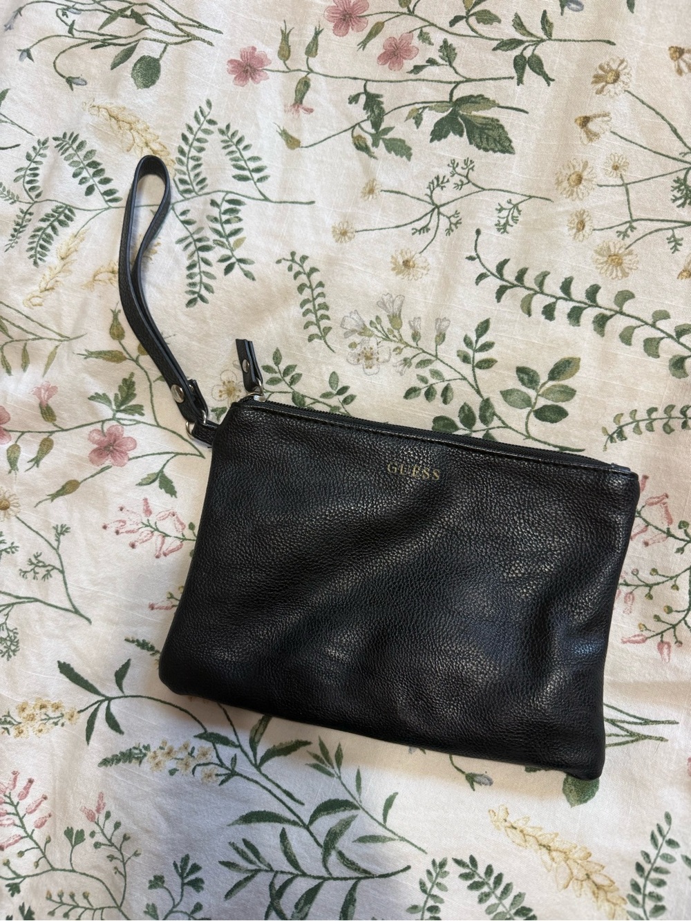 GUESS Black Wristlet Clutch